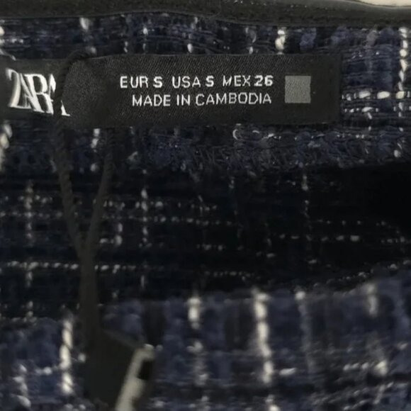 NWT ZARA Tweed Textured Off Shoulder Top Flare Sleeve 8741/257/030 Size SMALL - Picture 12 of 15